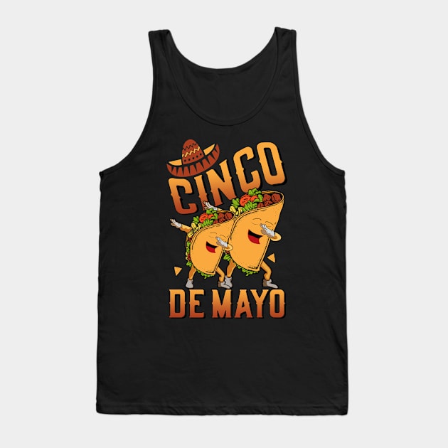 Cinco De Mayo Mexican Fiesta 5 De Mayo Taco Dabbing Funny Tank Top by smartrocket